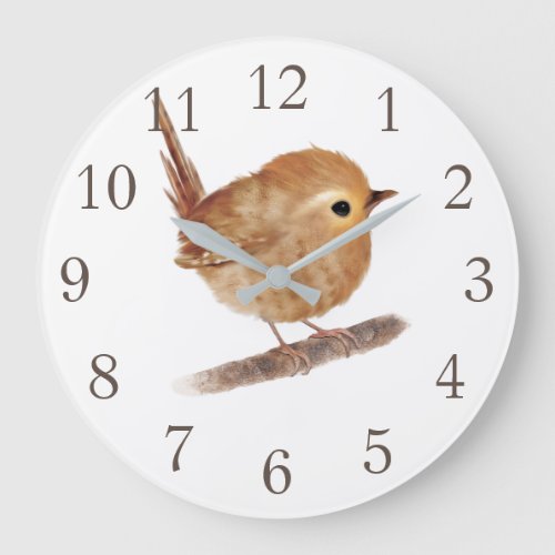 Wren Bird Personalized Wall Clock