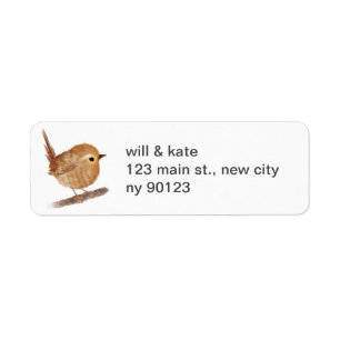 Wren Bird Return Address Labels