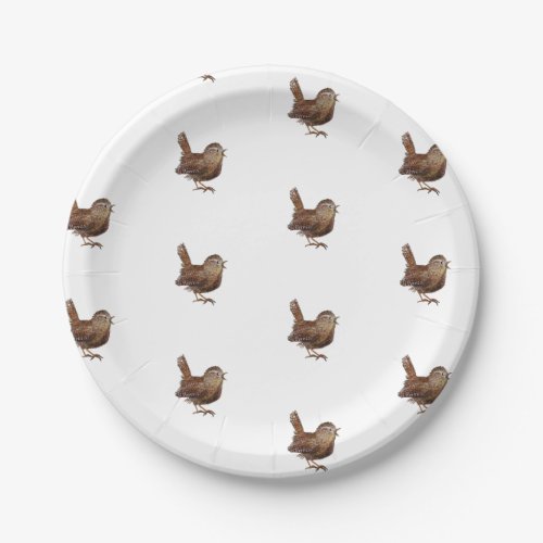 Wren Bird singing loud and beautiful song   Paper Plates