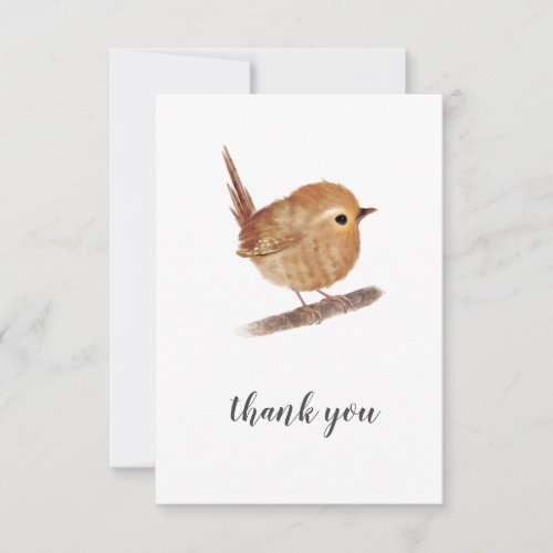 Wren Bird Thank You Card