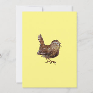Wren Bird (Troglodytes Troglodytes) Invitation