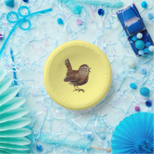 Wren Bird (Troglodytes troglodytes) Paper Bowls