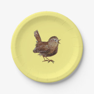 Wren Bird (Troglodytes troglodytes) Paper Plates