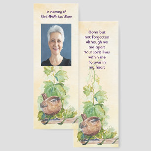  Wren Bird Vineyard Memorial Keepsake Bookmarks