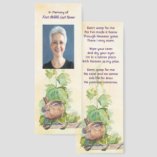  Wren Bird Vineyard Memorial Keepsake Bookmarks