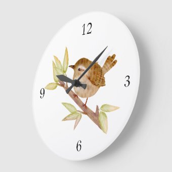 Wren Bird Wall Clock 