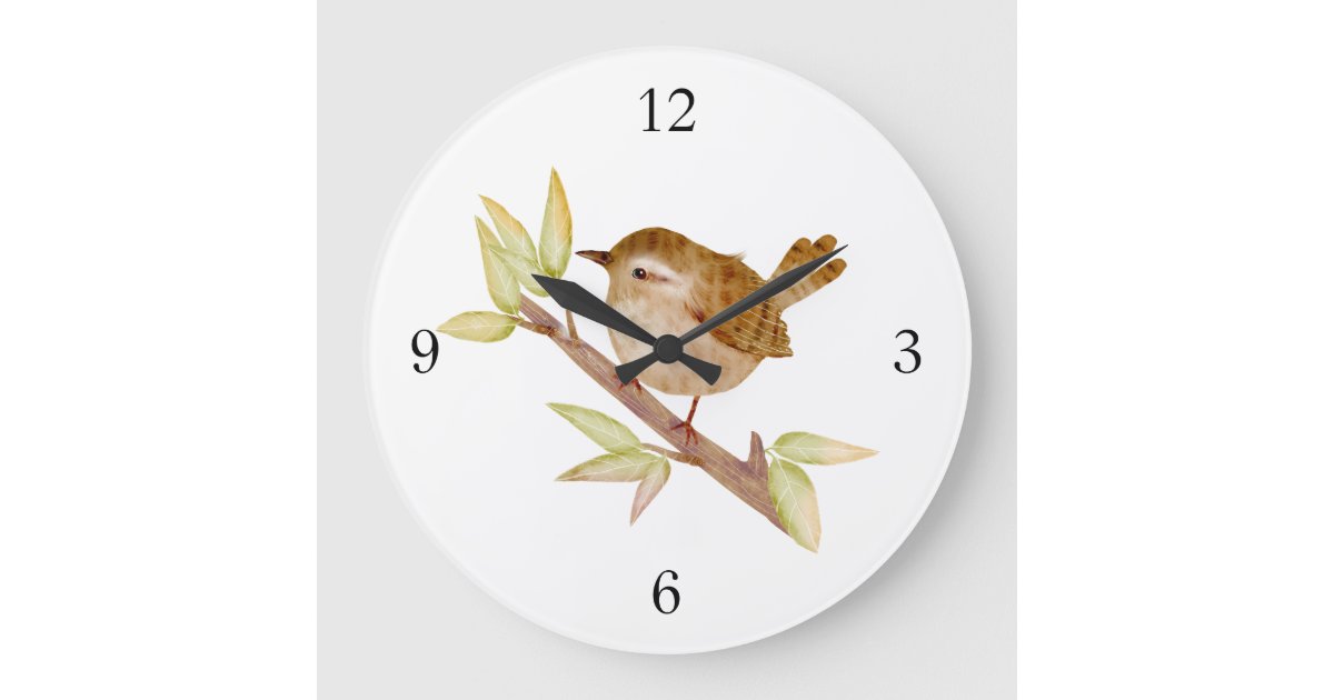 Wren Bird Wall Clock | Zazzle