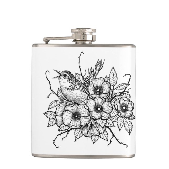 Wren bouquet flask (Front)