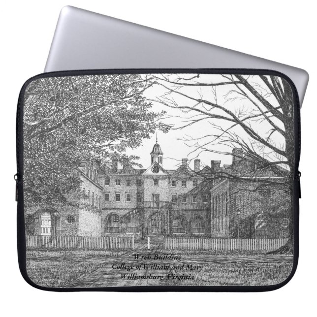 Wren Building Laptop Sleeve (Front)