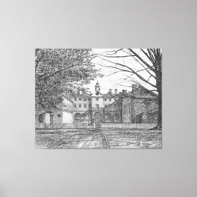 Wren Building, Williamsburg, Virginia Canvas Print (Front)
