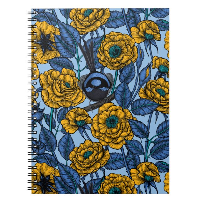Wren in the roses notebook (Front)