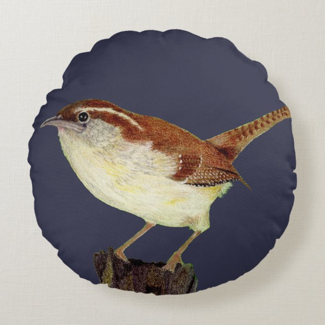 Wren Round Pillow (Front)