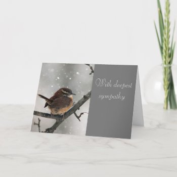 Wren Sympathy Card by Considernature at Zazzle