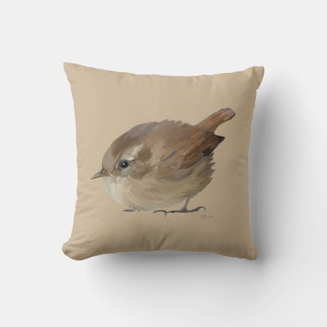 Wren Throw Pillow (Front)