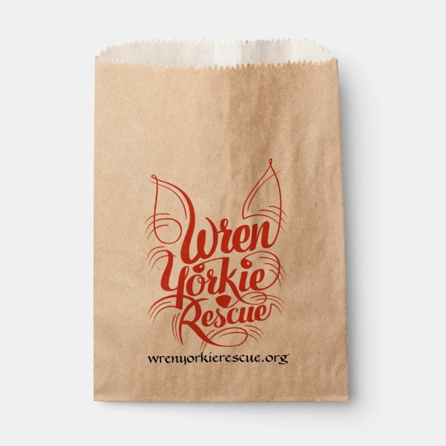 Wren Yorkie Rescue Favor Bag (Front)