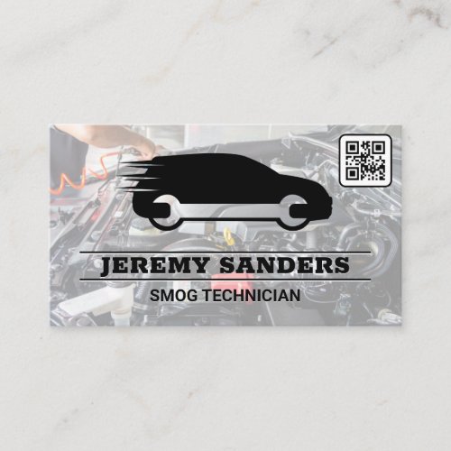 Wrench Auto Logo Services  QR Code Business Card