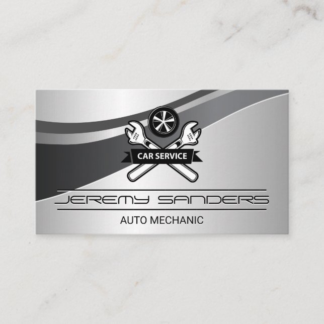 Wrench | Auto Service | Mechanic Business Card (Front)