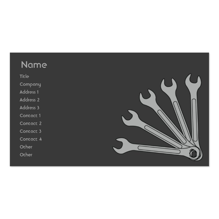 Wrench   Business Business Card Templates