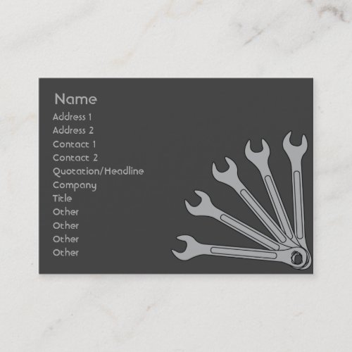 Wrench - Chubby Business Card Template