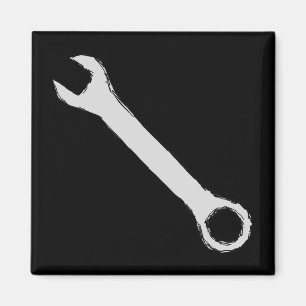 Wrench. Gray and Black. Spanner. Magnet