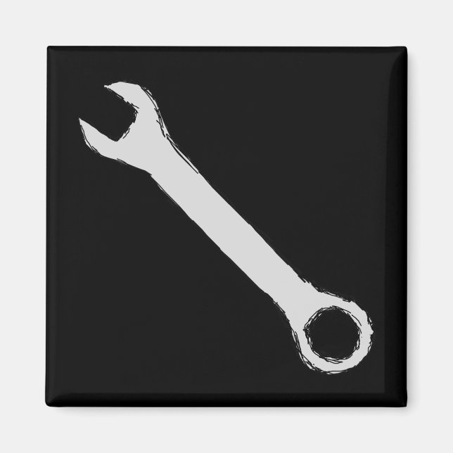 Wrench. Gray and Black. Spanner. Magnet (Front)