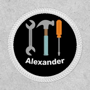 Wrench Hammer Screwdriver Construction Tool Set Patch by Funsize1007 at Zazzle