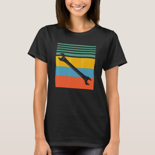 Wrench Mechanic Retro Design T-Shirt