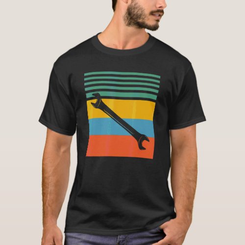 Wrench Mechanic Retro Design T-Shirt