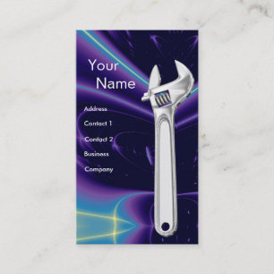 WRENCH METAL MECHANICS,PLUMBERS BUSINESS CARD