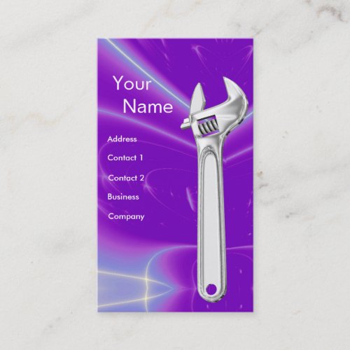 WRENCH METAL MECHANICSPLUMBERS BUSINESS CARD