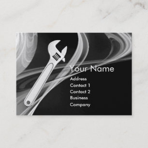 WRENCH METAL MECHANICS,PLUMBERS Gold Metallic Business Card