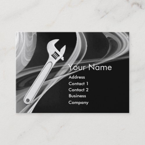 WRENCH METAL MECHANICSPLUMBERS Gold Metallic Business Card