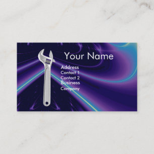 WRENCH METAL MECHANICS,PLUMBERS MONOGRAM BUSINESS CARD