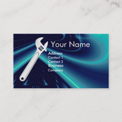 WRENCH METAL MECHANICSPLUMBERS MONOGRAM BUSINESS CARD