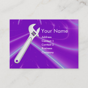 WRENCH METAL MECHANICS,PLUMBERS MONOGRAM BUSINESS CARD
