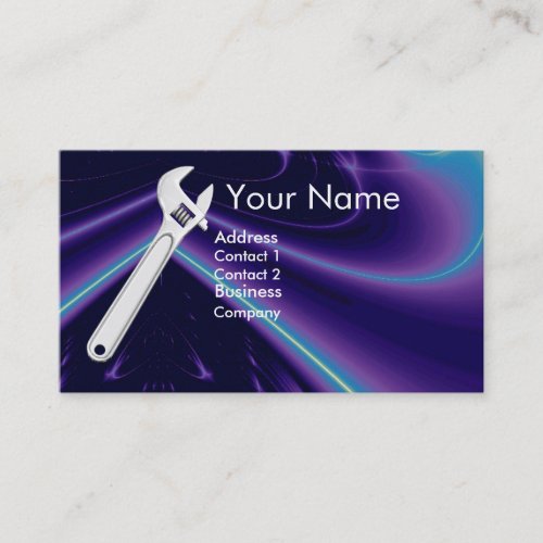 WRENCH METAL MECHANICSPLUMBERS MONOGRAM BUSINESS CARD