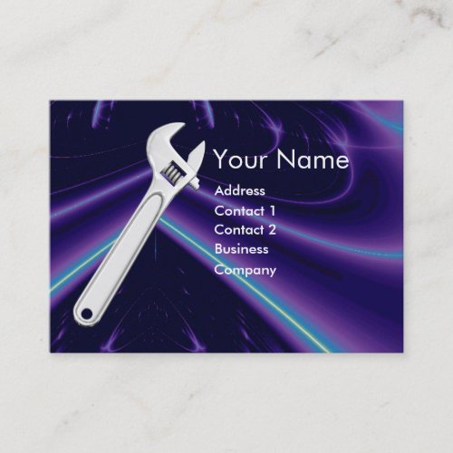 WRENCH METAL MECHANICSPLUMBERS MONOGRAM BUSINESS CARD