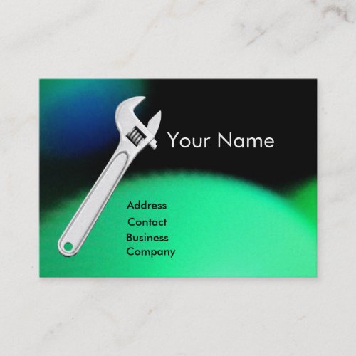 WRENCH METAL MECHANICSPLUMBERS Monogram Pearl Business Card