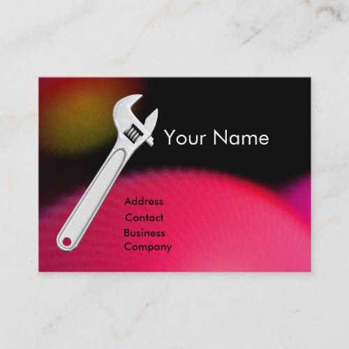 WRENCH METAL MECHANICSPLUMBERS Monogram Pearl Business Card