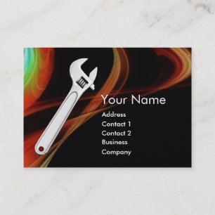 WRENCH METAL MECHANICS,PLUMBERS Pearl Paper Business Card