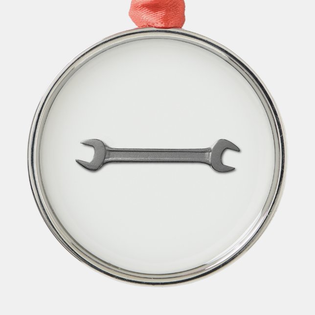 Wrench Metal Ornament (Front)