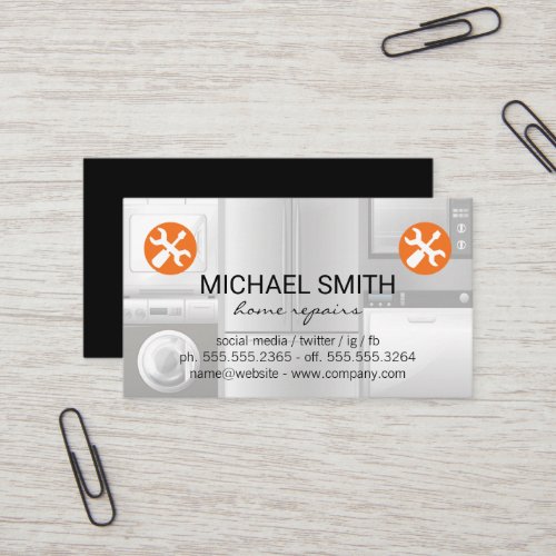 Wrench Screw Driver  Appliances Business Card