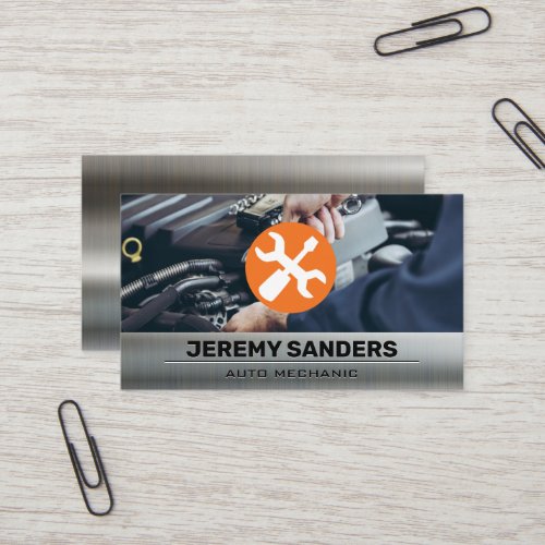 Wrench Screw Driver  Mechanic Working Business Card