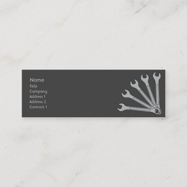 Wrench - Skinny Mini Business Card (Front)