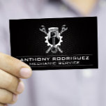 Wrenches Gear And Piston | Auto Mechanic Business Card at Zazzle