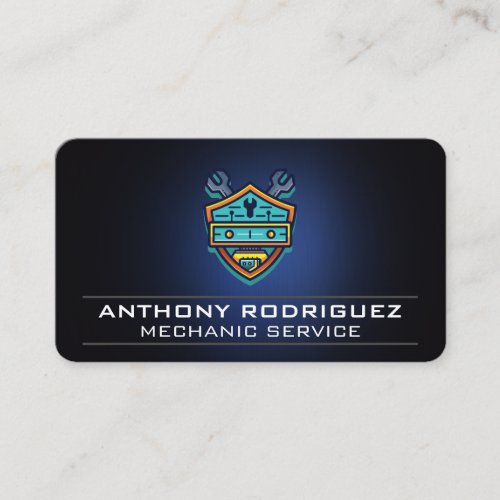Wrenches Gear and Piston | Mechanic Repair Business Card