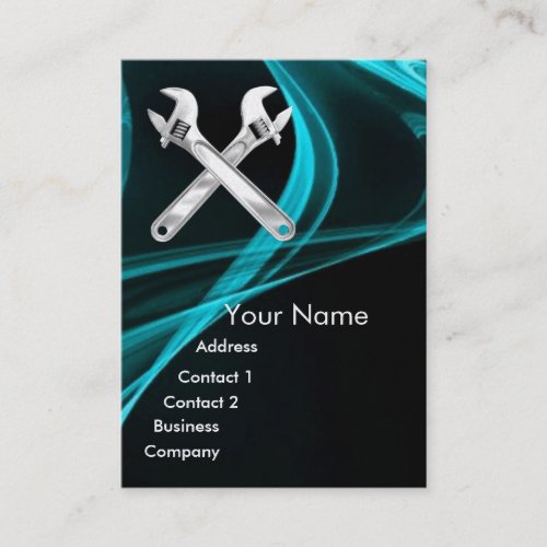 WRENCHES METAL MECHANICSPLUMBERS Pearl Paper Business Card