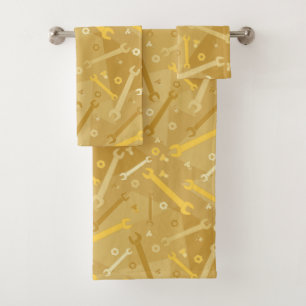 Wrenches, Nuts and Bolts Bath Towel Set