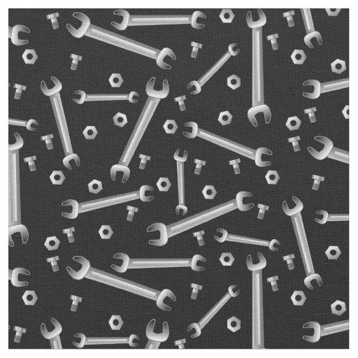 Wrenches Nuts and Bolts Fabric