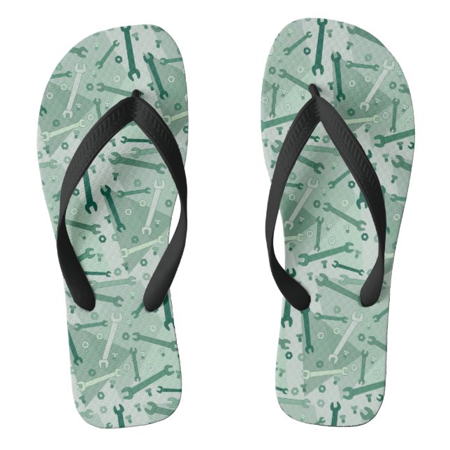 Wrenches, Nuts and Bolts Flip Flops (Footbed)